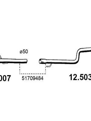 Prémiový Výfuk Fiat Doblo 00-, přední výfukové potrubí - SILUX