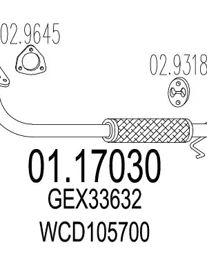 Sleva Výfuk Rover 200 95-00, přední výfukové potrubí - SILUX