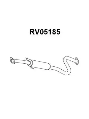 Rover 95-00 výfuk, střední hrnec - SILUX Ruční Výroba