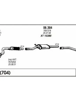 Výfuk Fiat Cinquecento 0,7/0,9 92- zadní - SILUX Tovární Cena